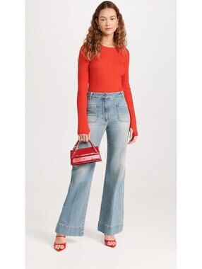 Victoria Beckham Alina High Rise Wide Leg Jeans Size 25 (Read Fit Notes!)